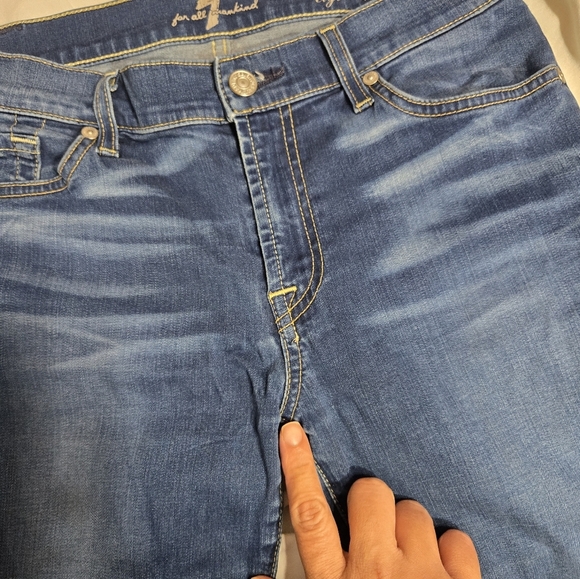 7 For All Mankind The Slim Cigarette Jeans Sz 28 - Picture 11 of 14